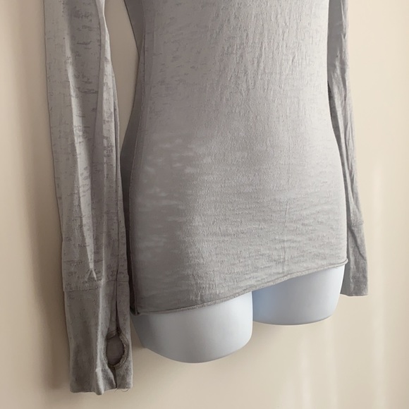 Last DAY Ballerina Burnout Long Sleeve Tee Gray - Picture 4 of 8